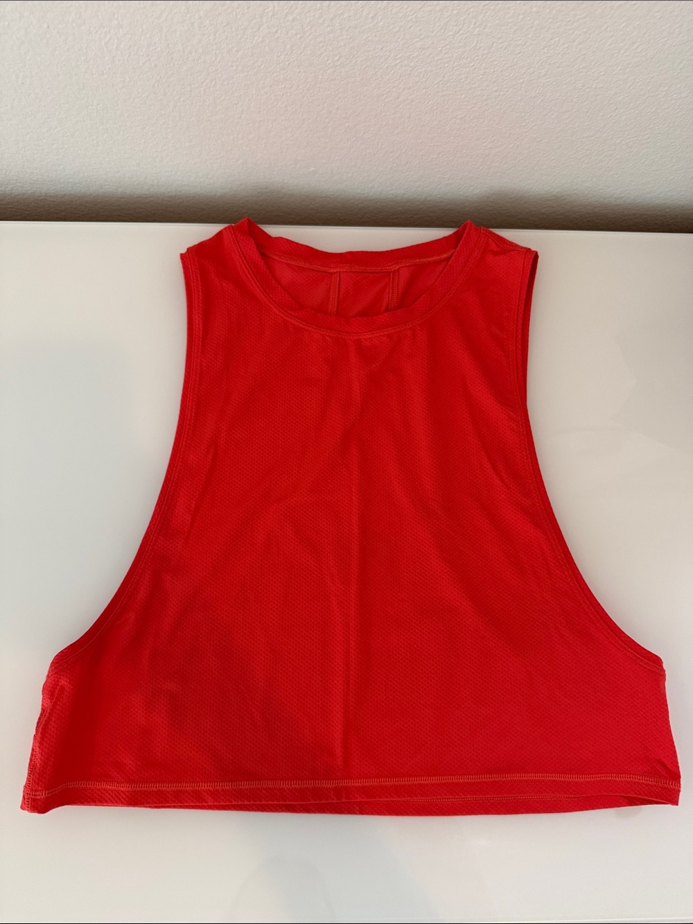 lululemon athletica Red Sleeveless Racer Crop Tank